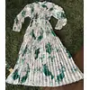 CRINKLE SILK LONG MAXI DRESS
