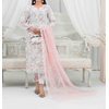 ORGANZA FLORAL PARTY WEAR WITH CLUTCH