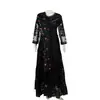 PAKISTANI BLACK EMBROIDERY NET DRESS