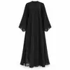 DUBAI BLACK ABAYA SIDE WORK