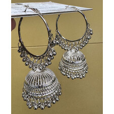 BLACK JHUMKA LARGE