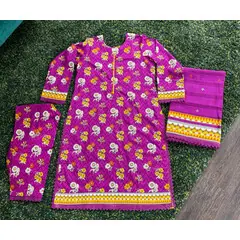3 PCS PRINTED LAWN SUIT