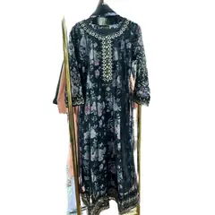 ELEGANT FINE NET DIGITAL PRINTED DRESS