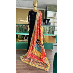 DUPATTA SILK HEAVY MIRROR