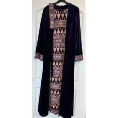 VELVET TATREEZ ABAYA 3PCS
