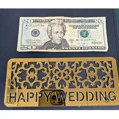 HEAVY ACRYLIC HAPPY WEDDING ENVELOPE