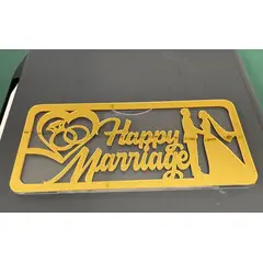 HEAVY ACRYLIC HAPPY MARRIAGE ENVELOPE