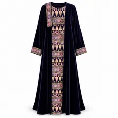 VELVET TATREEZ ABAYA 3PCS