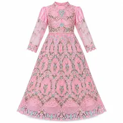 YOUNG GIRL FANCY MAXI DRESS NET