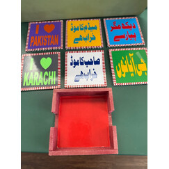 PAKISTANI TRUCK ART 6 PCS COASTER SET
