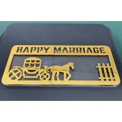 HEAVY ACRYLIC HAPPY MARRIAGE ENVELOPE