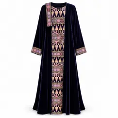 VELVET TATREEZ ABAYA 3PCS