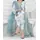 ORGANZA FLORAL PARTY WEAR WITH CLUTCH