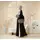 KEFFIYEH ABAYA W MATCHING CROSSBODY BAG-BLACK