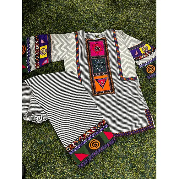 SILKY CO-ORD WITH MIRROR WORK