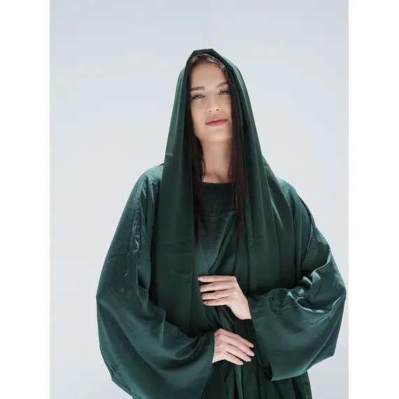 DUBAI PLAIN GREEN ABAYA