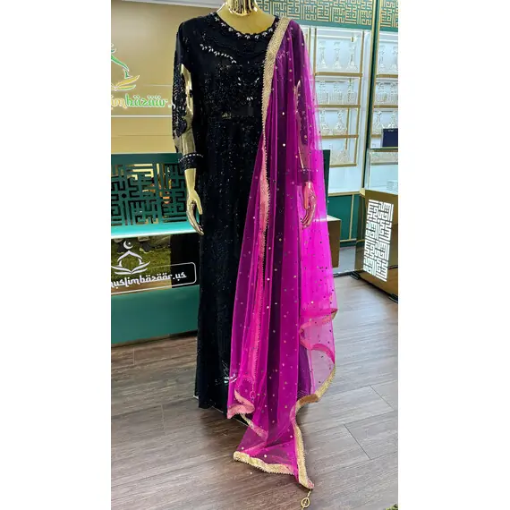 NET DUPATTA W MIRROR