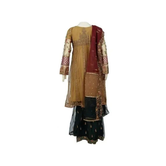 PAKISTANI MASOORI GOLDEN LEHENGA