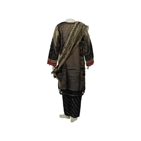 PAKISTANI FANCY DRESS (DARK GOLDEN AND BLACK)