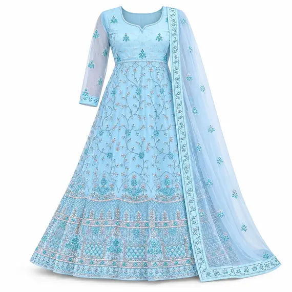 EMBROIDERED ANARKALI DRESS