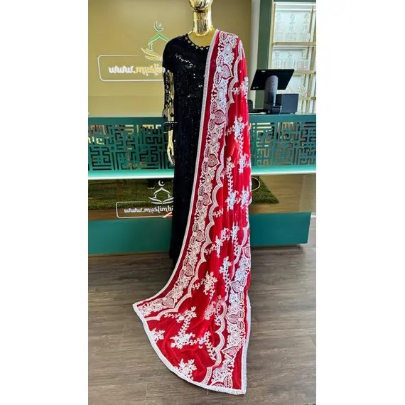 DUPATTA CHIFFON CRINKLE EMBROIDERED