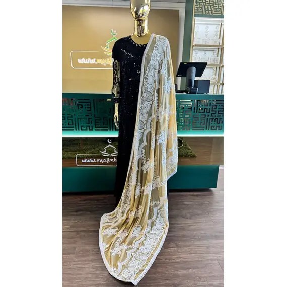 DUPATTA CHIFFON CRINKLE EMBROIDERED