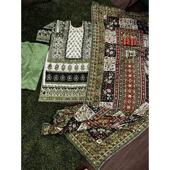 SILK WITH GOTA WORK