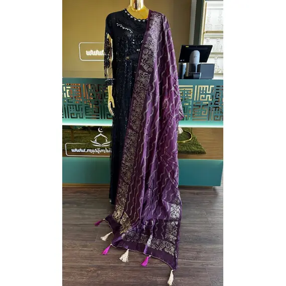 DUPATTA SILKY W BEADS