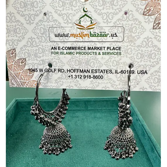 BLACK JHUMKA EARRINGS