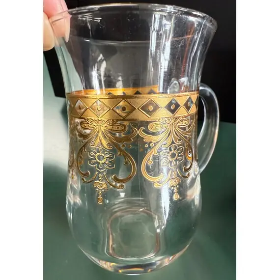 TEA CUP GLASS SET HEAVY DUTY 12PCS 5OZ