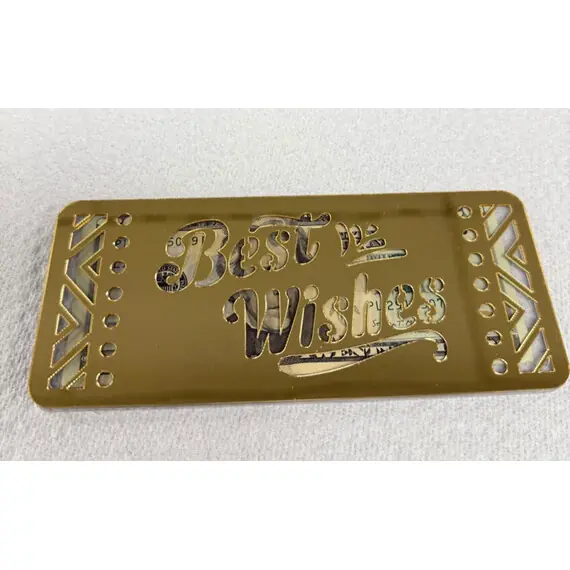 HEAVY ACRYLIC BEST WISHES ENVELOPE