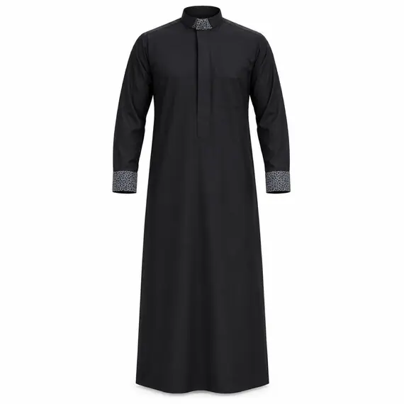 PLAIN BLACK SAUDI THOBE