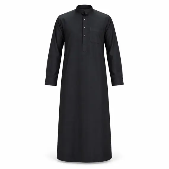 PLAIN BLACK SAUDI THOBE