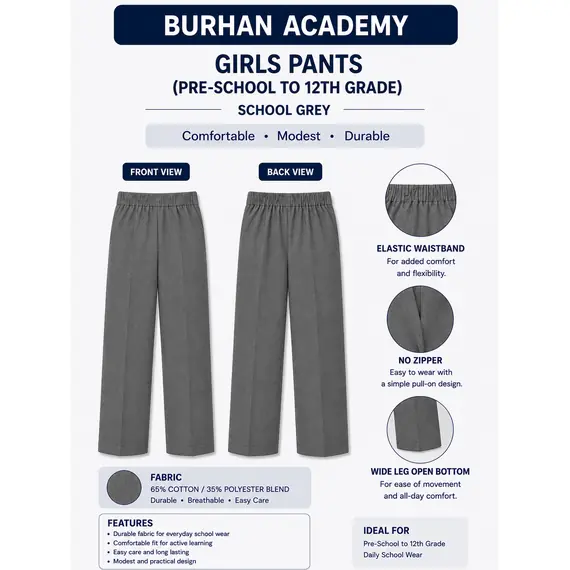 BURHAN GIRLS PANTS 6TH - 12TH