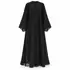 DUBAI BLACK ABAYA SIDE WORK