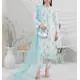 ORGANZA FLORAL PARTY WEAR WITH CLUTCH
