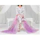 ORGANZA FLORAL PARTY WEAR WITH CLUTCH