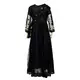 PAKISTANI BLACK EMBROIDERY NET DRESS