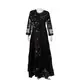 PAKISTANI BLACK EMBROIDERY NET DRESS