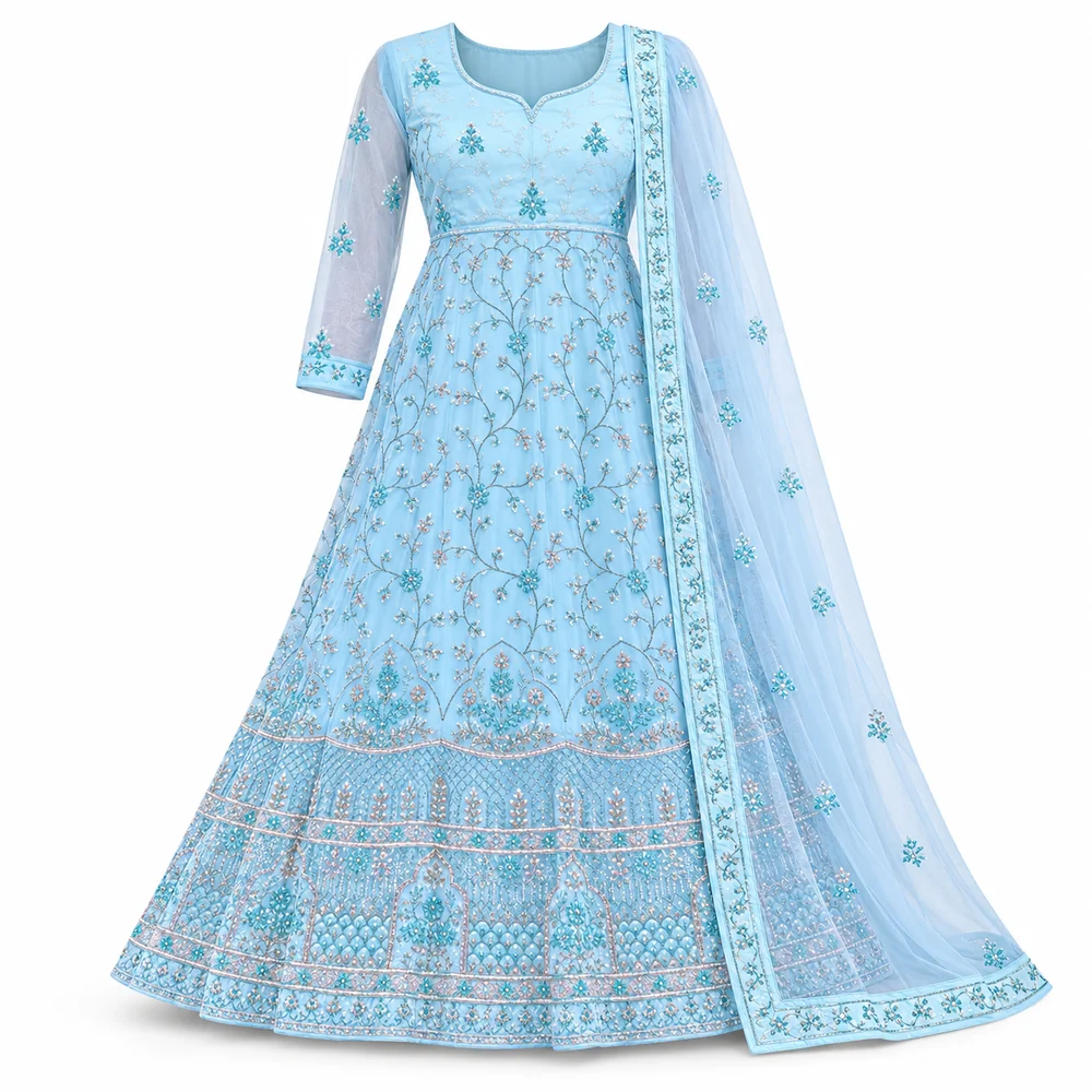 EMBROIDERED ANARKALI DRESS