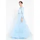 TK LONG SLEEVE MAXI TULLE GOWN