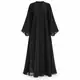 DUBAI BLACK ABAYA SIDE WORK